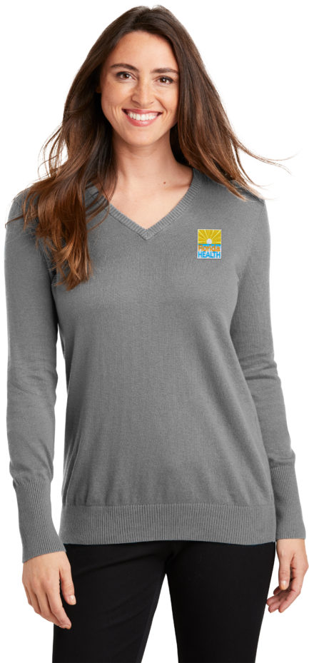 Female Model Wearing Grey Sweater LSW285