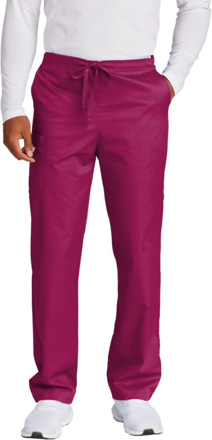 Mens Scrub Cargo bottoms in Wine