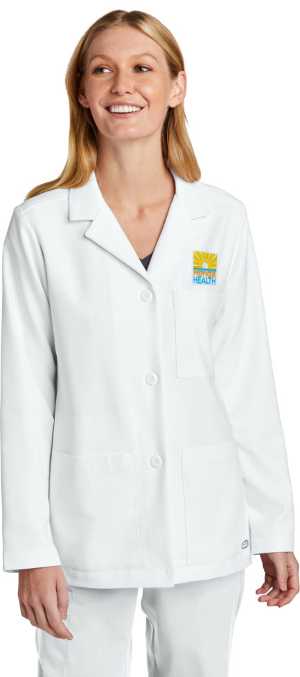 Womens White Lab coat Short