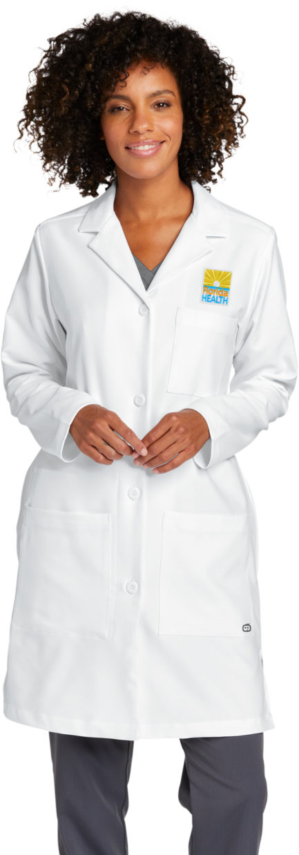 Womens White Lab coat Long