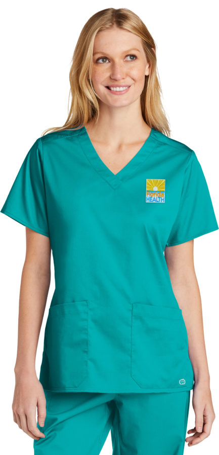 Womens Scrub Top in Teal