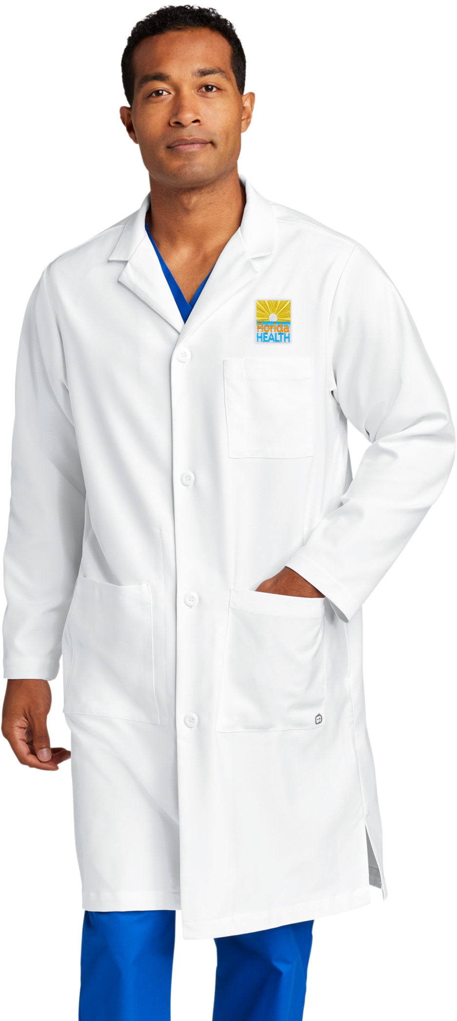 Mens White Lab coat Long
